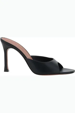 Amina Muaddi Heeled Mules, female, , Size: 7 1/2 US Geometric Slipper Sandals with Stiletto Heel