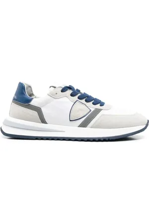 Philippe model Sneakers, male, , Size: 12 US White Gray Blue Sneaker Tropez Mond