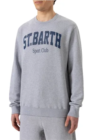 MC2 SAINT BARTH Sweatshirts, male, , Size: M Cotton Sweatshirt with St. Barth Print