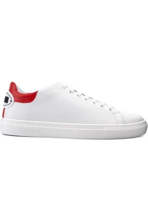 Moschino Sneakers, male, , Size: 11 US Low-top Sneakers, with Red Detail