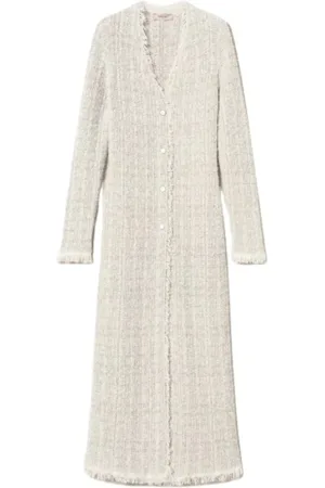 Twin-Set Long Knitwear, female, , Size: L Long Knit Cardigan with Lurex® Jacquard