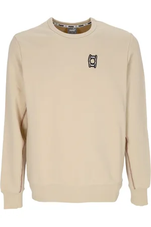 PUMA Sweatshirts, male, , Size: L Embroidered Lightweight Crewneck Sweatshirt
