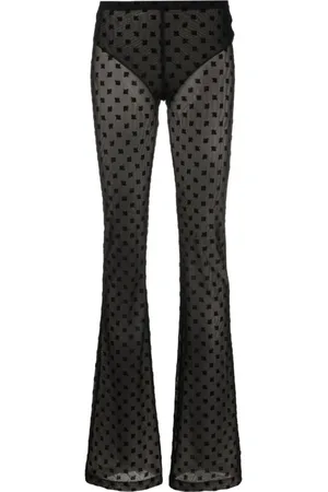 MISBHV Wide Trousers, female, , Size: XS Monogram Mesh Trousers