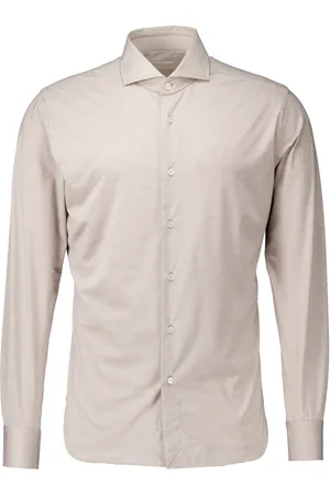 Xacus Casual Shirts, male, , Size: M Taupe Long Sleeve Shirt