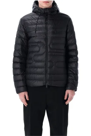 Moncler Down Jackets, male, , Size: 2XL Slim Fit Down-Filled Hooded Jacket