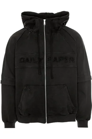 Daily paper Zip-throughs, male, , Size: XL Washed Hooded Zip Jacket