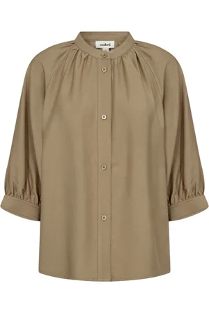 Soaked in Luxury Shirts, female, , Size: XL Elegant Elmwood Blouse with 3/4 Sleeves