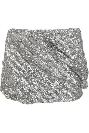 The Attico Short Skirts, female, , Size: S Silver Mini Skirt for Women