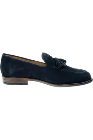 ANTICA CUOIERIA Loafers, male, , Size: 11 US Suede Leather Moccasins with Tassels