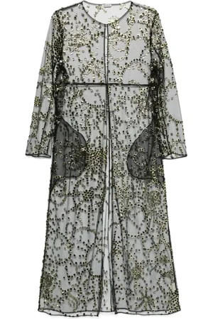 BODE Party Dresses, female, , Size: 3XL Sheer Fete Duster