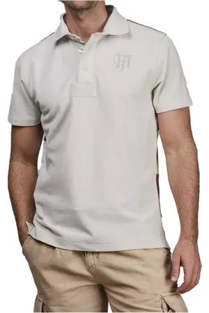 Hansen & Jacob Polo Shirts, male, , Size: 2XL Striped Back Polo Shirt
