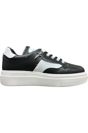 Paciotti Sneakers, male, , Size: 9 US and White Leather Sneaker with Metal Logo