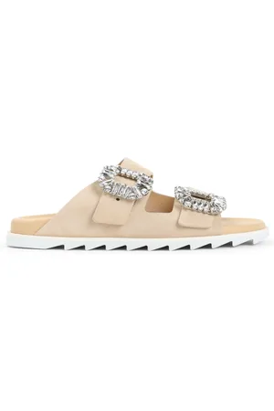Roger Vivier Sliders, female, , Size: 10 US Strass Buckle Slide Sandals