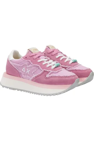 sun68 Sneakers, female, , Size: 7 US Suede Sneakers with Canvas Detail