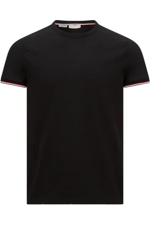 Moncler T-Shirts, male, , Size: 3XL Tricolour-Trimmed T-shirt
