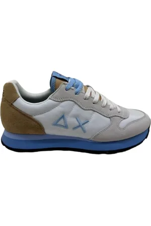 sun68 Sneakers, male, , Size: 8 US White Sneakers with 3.5 cm Sole