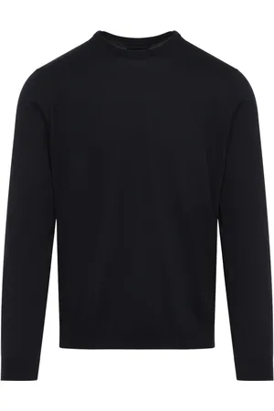 Giorgio Armani Round-neck Knitwear, male, , Size: L Night Sweater