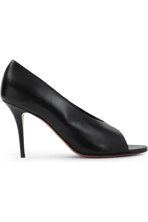 Amina Muaddi Pumps, female, , Size: 6 1/2 US Julianne 90 Peep Toe Nappa Sandals