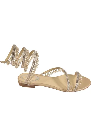 RENE CAOVILLA Flat Sandals, female, , Size: 7 US Elegant Sandals for Women