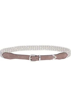ELEVENTY Belts, male, , Size: 95 CM Bicolor Suede Braided Western Belt