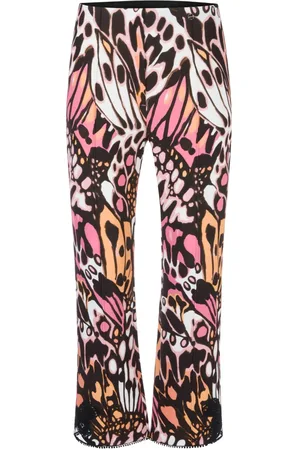Marc Cain Straight Trousers, female, , Size: XL Printed model Frederica in Scubajersey