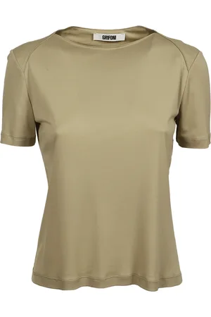 Mauro Grifoni Blouses, female, , Size: S Jersey Top in Sabbia Color