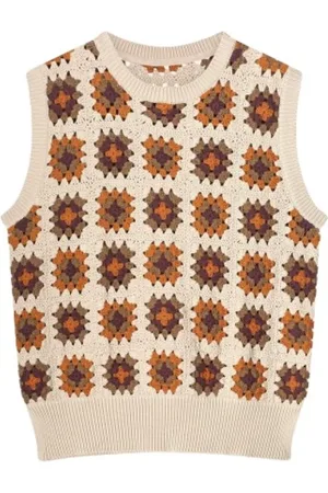 Summum Woman Round-neck Knitwear, female, , Size: L Retro Crochet Sleeveless Top