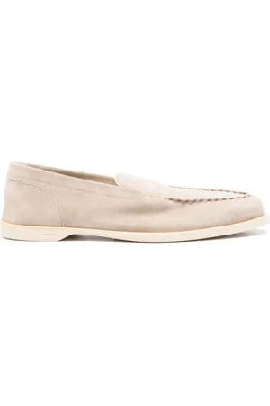 JOHN LOBB Loafers, male, , Size: 9 1/2 US Neutral Suede Pace Shoes