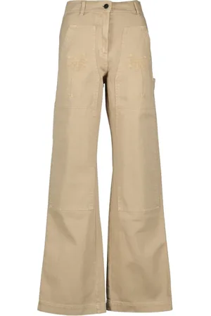 Palm Angels Wide Trousers, female, , Size: XS Cargo pants with flared cut