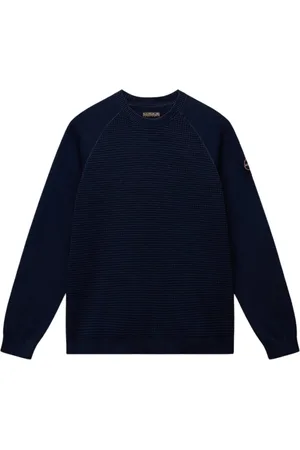Napapijri Round-neck Knitwear, male, , Size: 3XL Sweater D-Zanca C Blu Marine