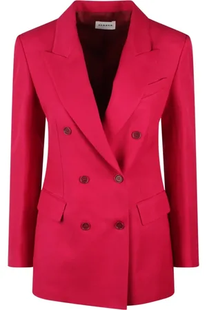 P.A.R.O.S.H. Blazers, female, , Size: M Double-Breasted Linen Blazer