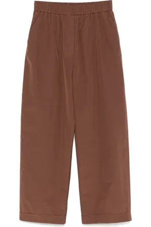 PESERICO SIGN Straight Trousers, female, , Size: S Gabardine Elasticated Waistband Trousers