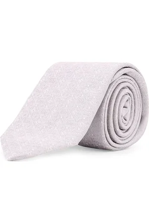 Dolce & Gabbana Ties, male, , Size: ONE SIZE Monogram Silk Ties Grey