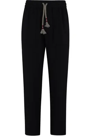 MC2 SAINT BARTH Straight Trousers, male, , Size: L Drawstring Trousers with Logo Patch