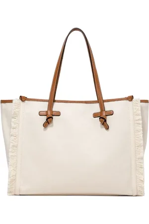 Gianni chiarini Tote Bags, female, , Size: ONE SIZE Canvas Shopping Bag Panna Ss23