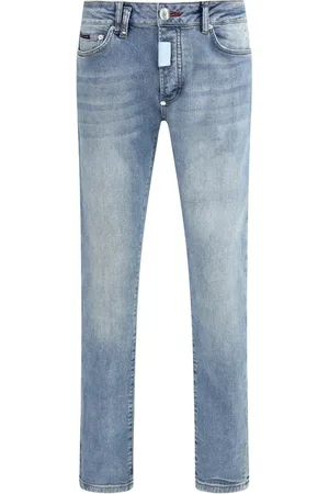 Philipp Plein Slim-fit Jeans, male, , Size: W33 Modern Straight Cotton Jeans