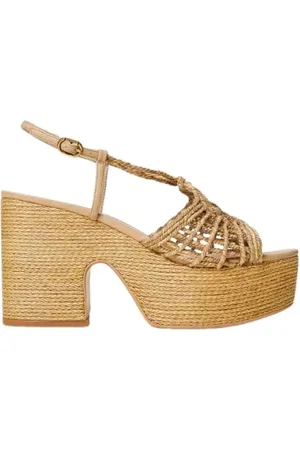 Twin-Set High Heel Sandals, female, , Size: 6 US Platform Sandals with Braided Design