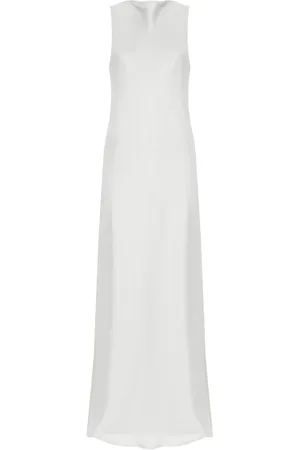 ANTONELLI Maxi Dresses, female, , Size: L Silver Sleeveless Crew Neck Dress