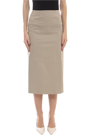 PESERICO SIGN Midi Skirts, female, , Size: S Eucalyptus Women