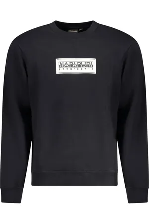 Napapijri Sweatshirts, male, , Size: 2XL Cotton Sweatshirt, Relaxed Fit, Round Neck, Logo Print