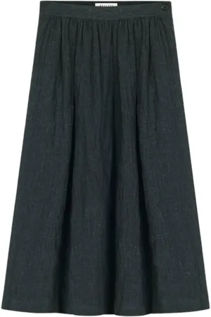 MASSCOB Midi Skirts, female, , Size: 3XS Flavia Linen Midi Skirt