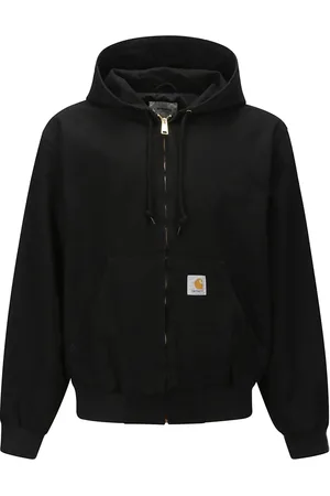 Carhartt Zip-throughs, male, , Size: M Hooded Zip-Up Jacket with Kangaroo Pockets