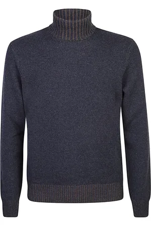 BARBA Turtlenecks, male, , Size: L Knit Sweater High Neck