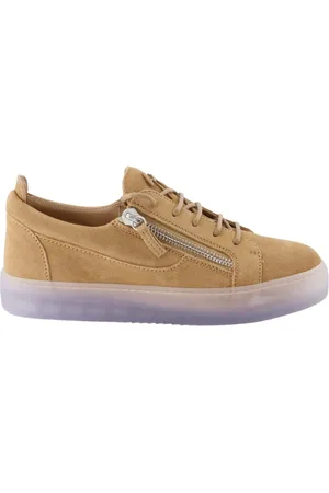 Giuseppe Zanotti Sneakers, male, , Size: 7 US Suede Lace-Up Zipper Sneakers