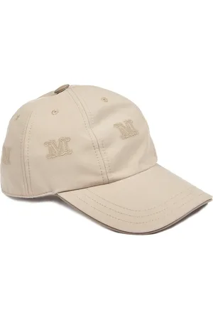 Max Mara Caps, female, , Size: 57 CM Monogram Baseball Cap in Cotton Gabardine