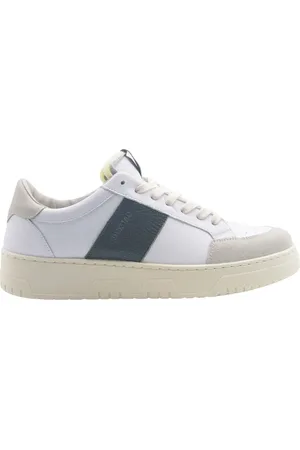 SAINT SNEAKERS Sneakers, male, , Size: 12 US Leather Sneakers Green Stripe