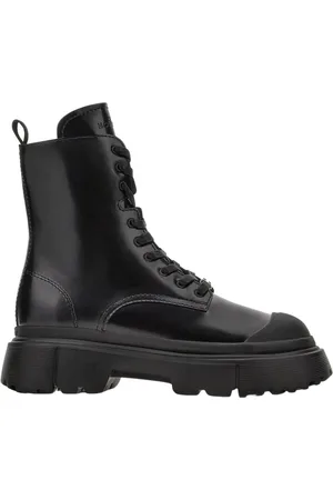 Hogan Lace-up Boots, female, , Size: 7 1/2 US Ankle Boots with Chunky Sole