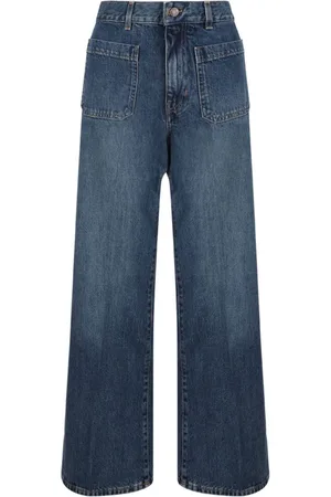 Chloé Wide Jeans, female, , Size: W28 Dark Bootcut Denim Jeans