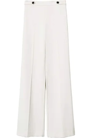 Twin-Set Wide Trousers, female, , Size: M Chic Suit Trousers with Madreperla Detail