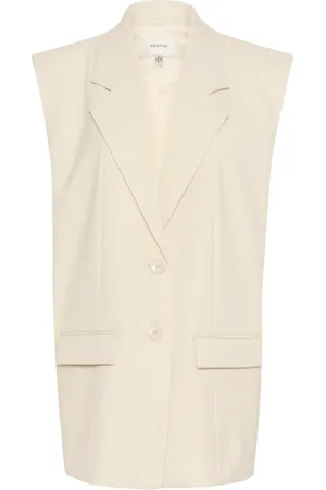 Gestuz Vests, female, , Size: XL Egret Melange Waistcoat Jacket